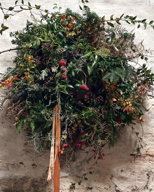 Fancy Festive Wreath Class at Ayrshire Food Hub Wednesday 27th November 2024